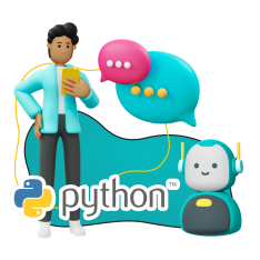 Умный чат-бот на Python - КИБЕРшкола программирования для детей, компьютерные курсы для школьников, начинающих и подростков - KIBERone г. Нижнекамск